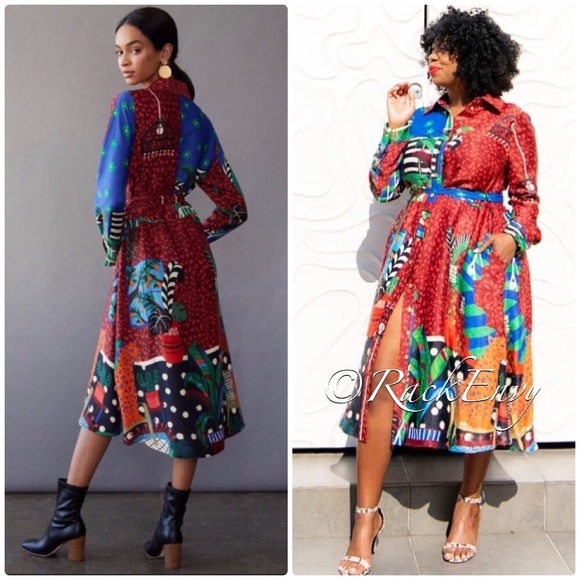 NWT ANTHROPOLOGIE FARM RÍO GEORGIA SHIRTDRESS - Picture 8 of 11